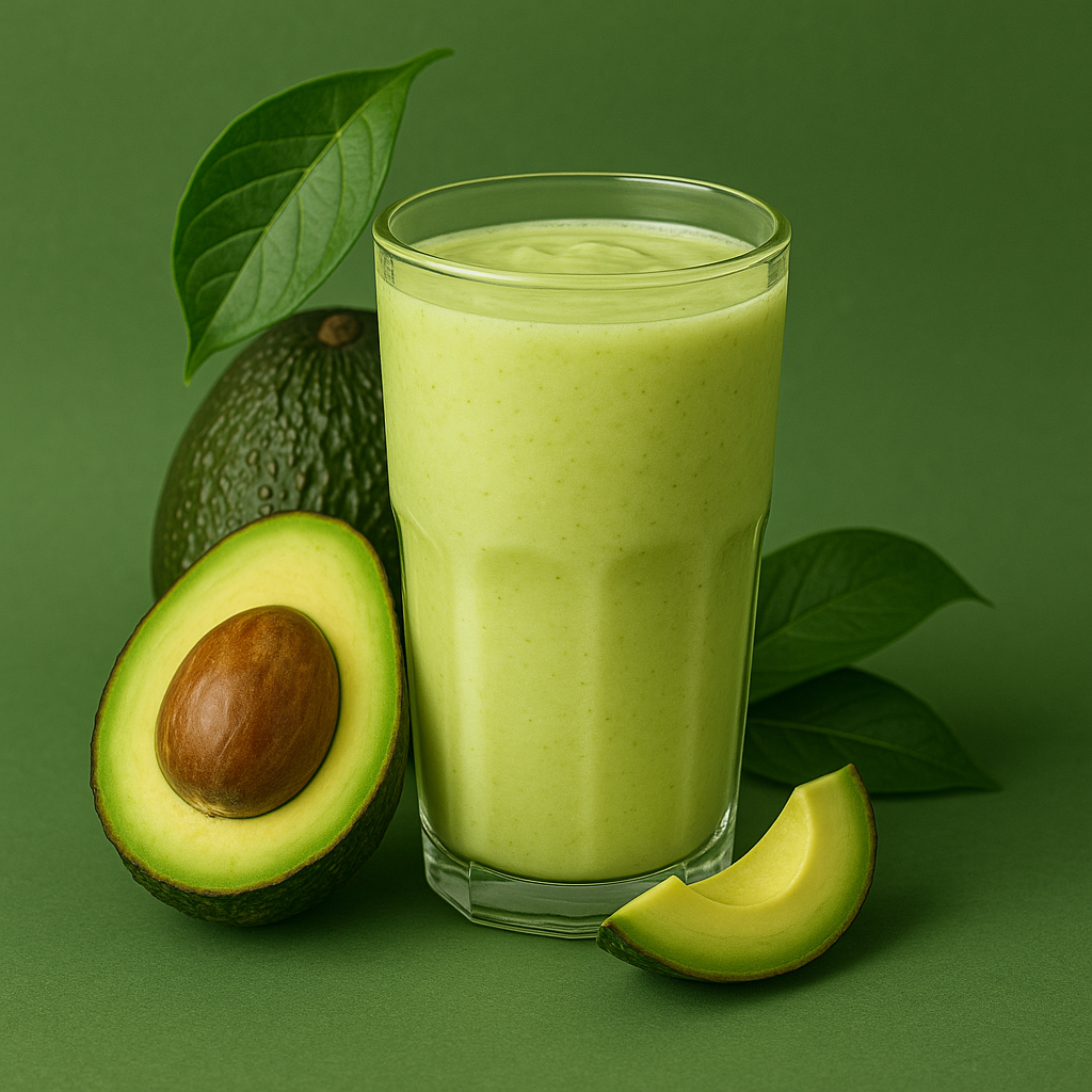 Glas romig avocadosap