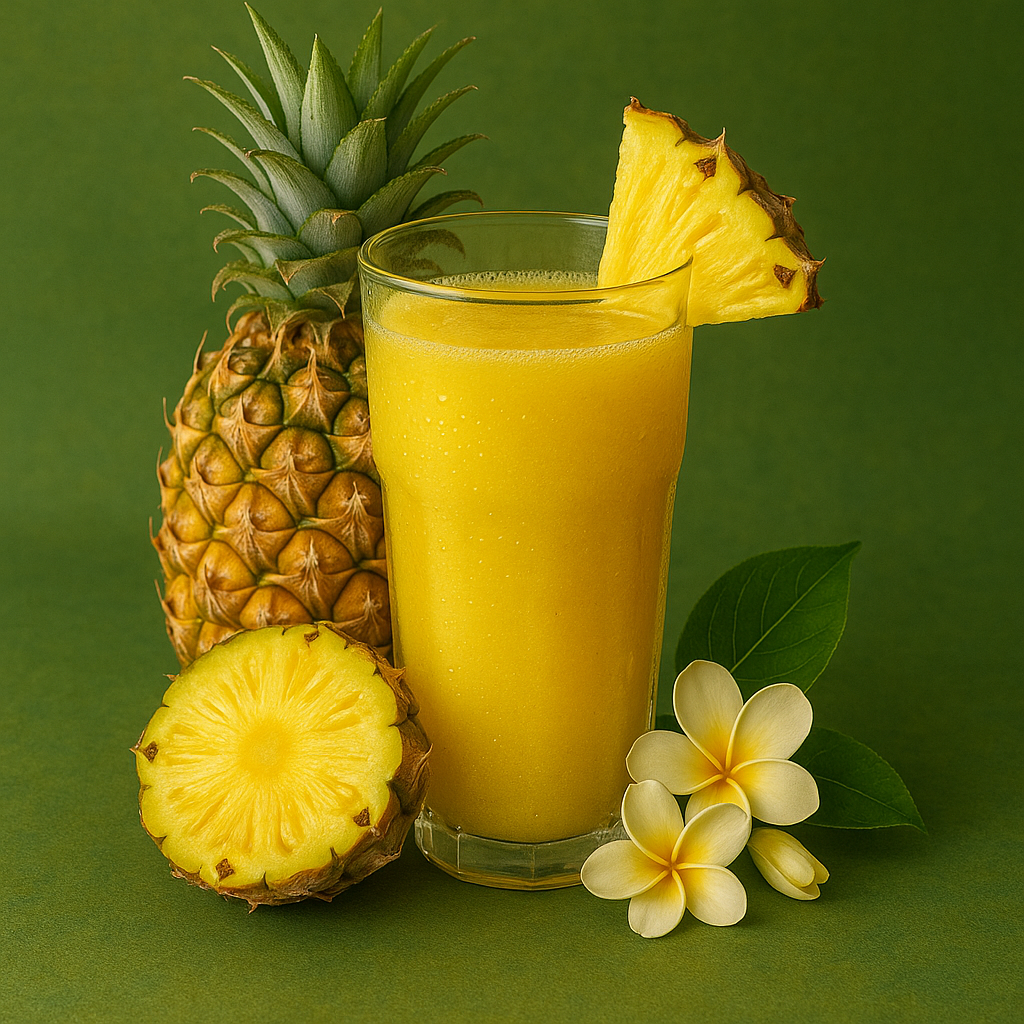 Glas tropisch ananassap